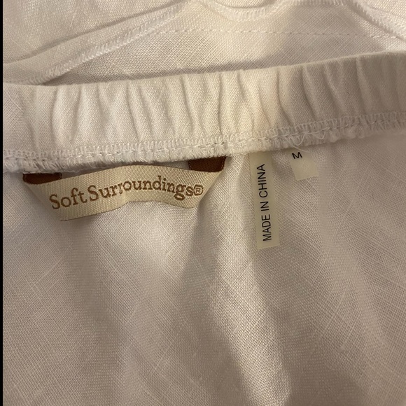 Soft Surroundings Linen A-Line Pull On Tiered Skirt Size Medium - Picture 3 of 7